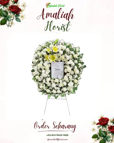 Krans Bunga Duka Unggahan